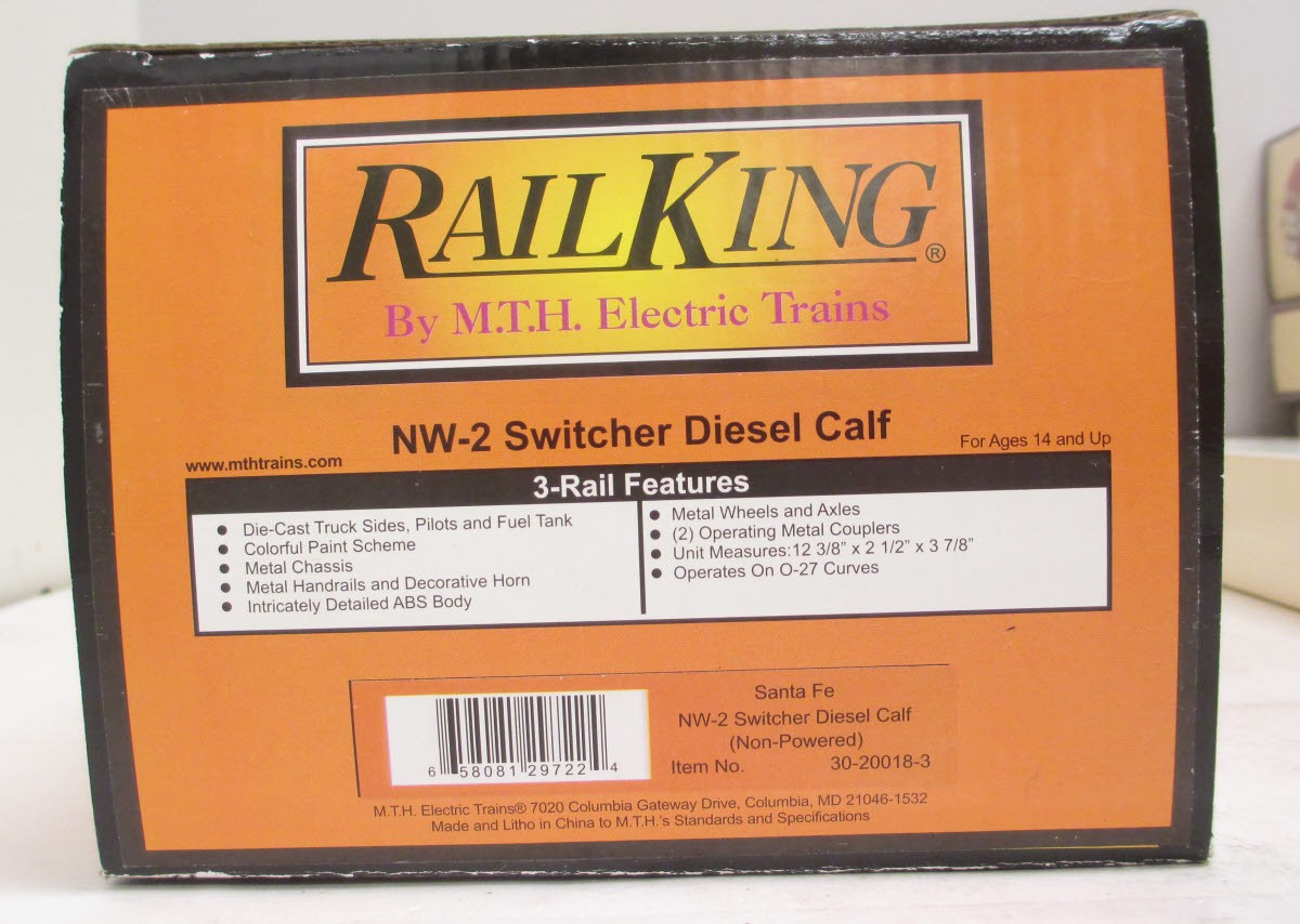 MTH 30-20018-3 Santa Fe NW-2 Non-Powered Diesel Switcher Calf #2365C