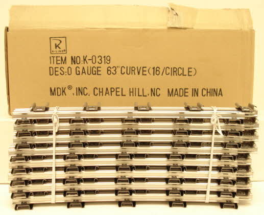 K-Line K-0319 O 63" Tubular Curve Track Section