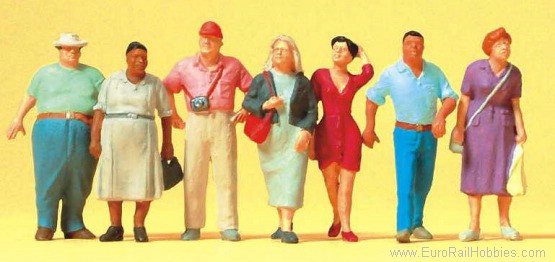 Preiser 65354 O Standing Passengers Figures (Set of 7)