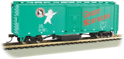 Bachmann 16321 HO Great Northern Track-Cleaning 40' Box Car #27429