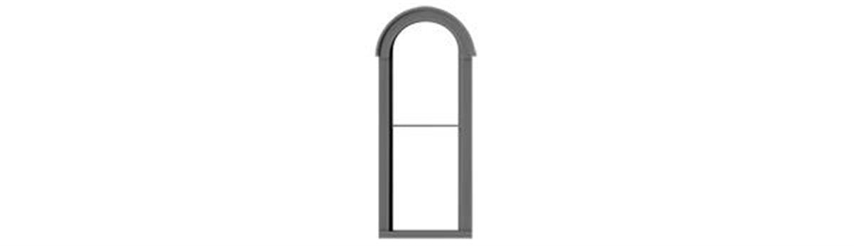 Tichy 2087 O 1/1 Arch Top Masonry Window (Pack of 6)