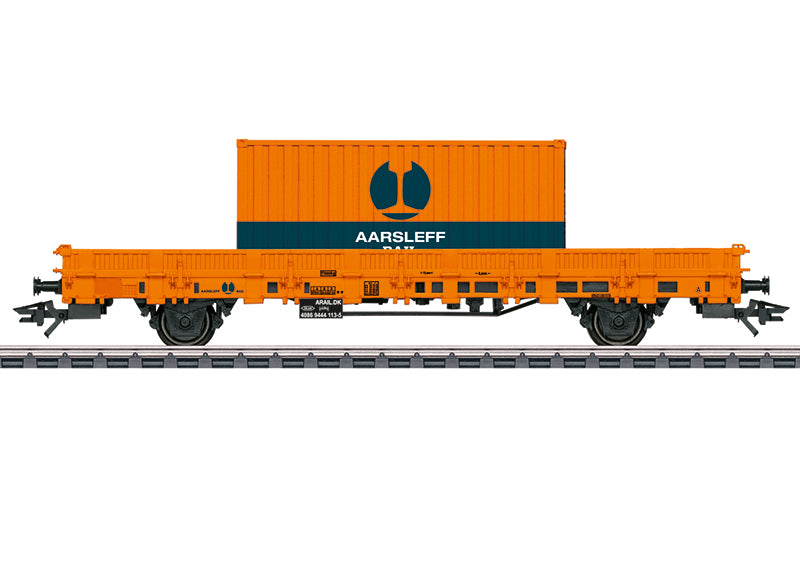 Marklin 46933 HO Aarsleff Rail Type Kls Low Side Car with 20' Box Container