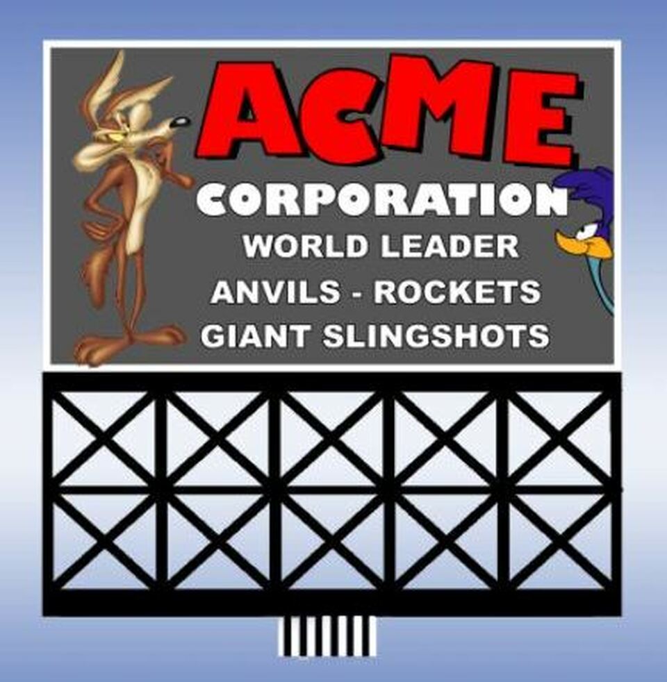 Miller Engineering 443752 HO/N Small Acme Corporation Billboard