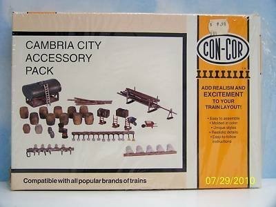 Con-Cor 9057 HO Cambria City Accessory Pack Building Kit