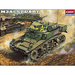 Academy 13269 1:35 M3A1 Stuart Light Military Tank Model Kit