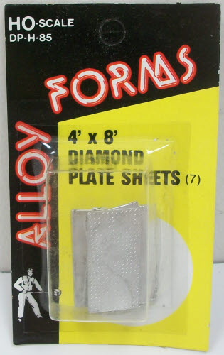 Alloy Forms DP-H-85 HO Scale 4' x 8' Diamond Plate Sheets (Pack of 7)