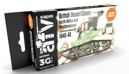 AK Interactive 11646 AFV Series: British Desert Colors Acrylic Paint (Set of 6)