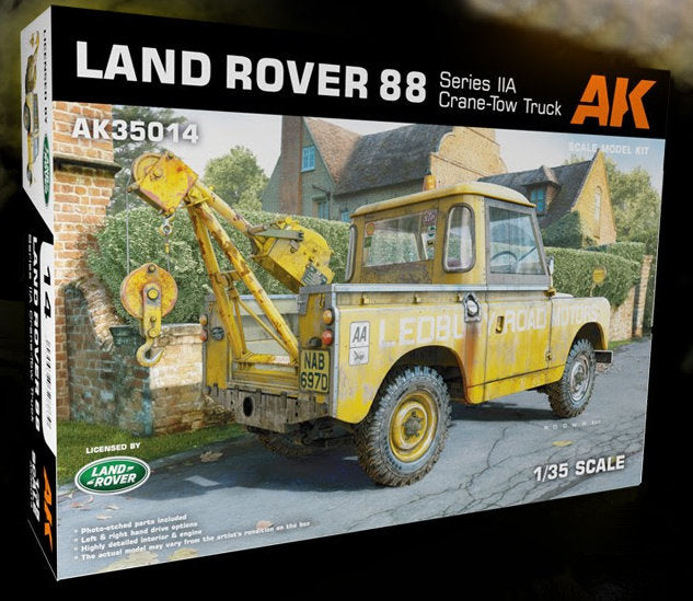 AK Interactive 35014 1:35 Land Rover 88 IIA Crane Tow Truck Plastic Model Kit