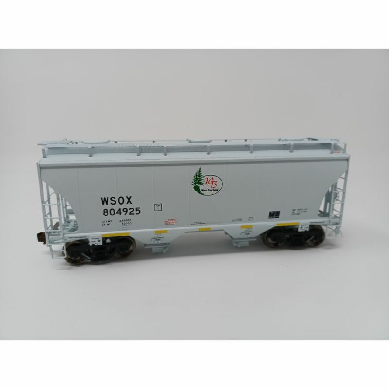 American Limited Models 2053 HO WSOX Trinity 3281 2-Bay Covered Hopper #805088