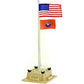 Lionel 6-84307 O Lionel Illuminated Flagpole with Flag