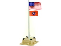 Lionel 6-84307 O Lionel Illuminated Flagpole with Flag