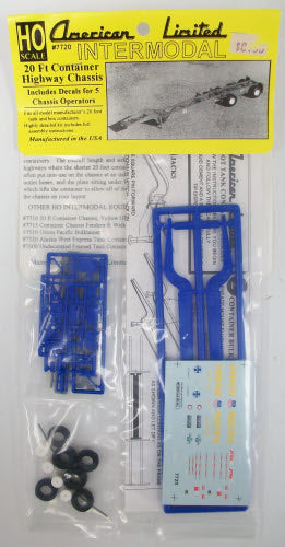 American Limited Models 7720 HO Union Pacific 20 Ft. Container Hwy Chassis Kit