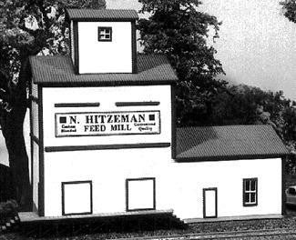 American Model Builders 611 N Scale Laser Art N. Hitzeman Feed Mill Building Kit