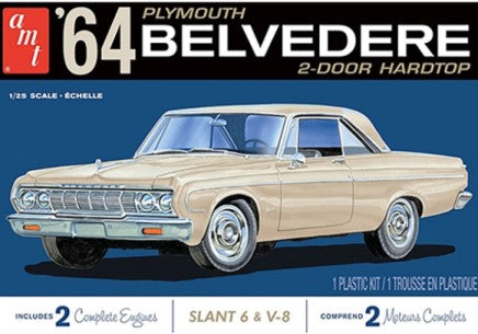 AMT 1188 1:25 1964 Plymouth Belvedere 2 Door Hardtop Plastic Model Kit