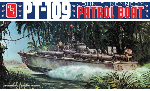 AMT 1233 1:64 John F. Kennedy PT-109 Patrol Boat Plastic Model Kit