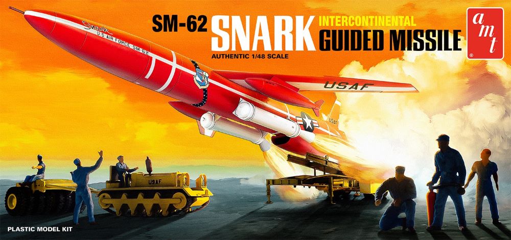 AMT 1250 1:48 SM-62 Snark Intercontinental Guided Missile Plastic Model Kit