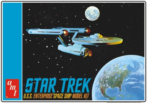 AMT 1296 1:650 Star Trek Classic U.S.S. Enterprise Space Ship Plastic Model Kit