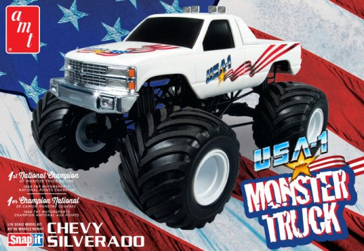AMT 1351 1:32 USA-1 Monster Truck Snap Plastic Model Kit