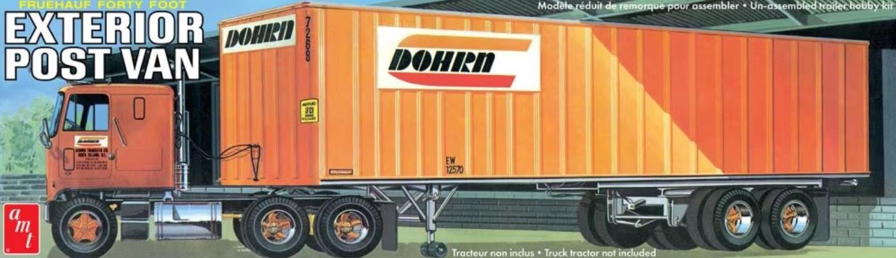 AMT 1357 1:25 Dohrn Fruehauf Exterior Post Van Plastic Model Kit