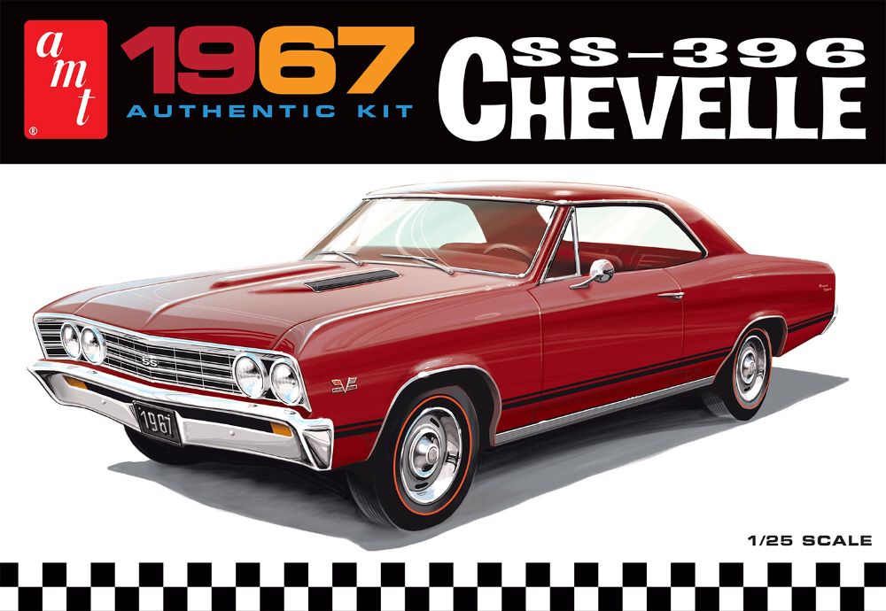 AMT 1388 1:25 1967 Chevrolet Chevelle SS-396 Car Plastic Model Kit