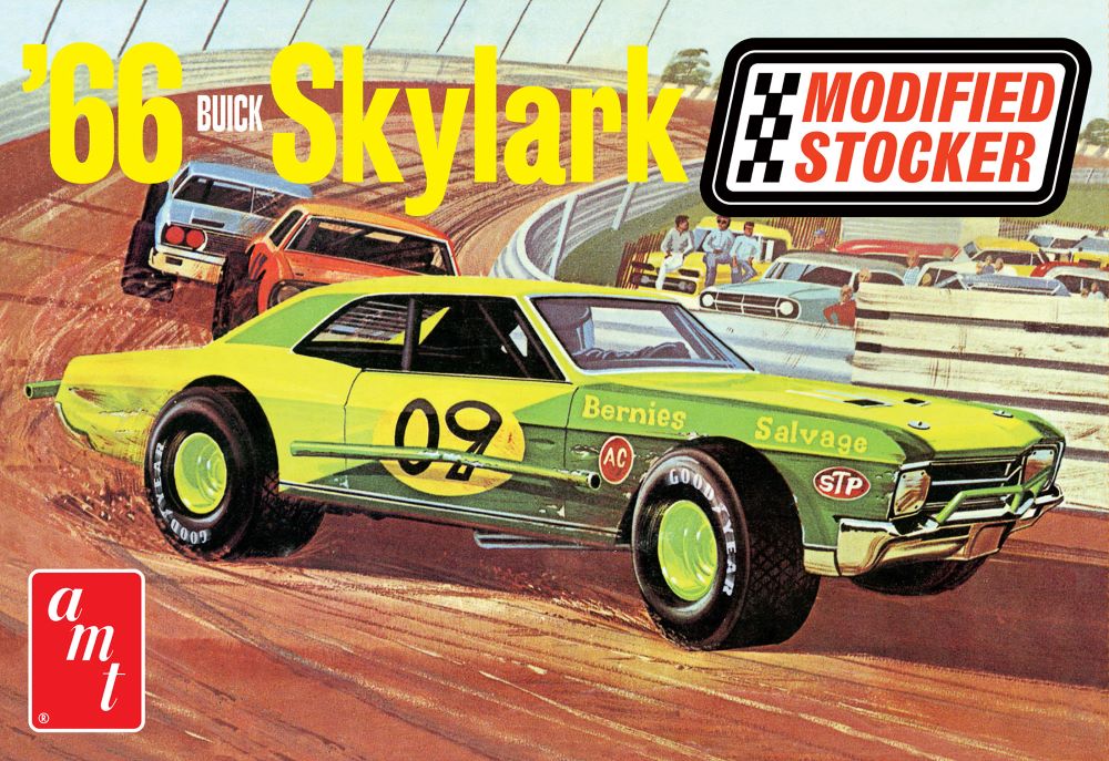 AMT 1398 1:25 1966 Buick Skylark Modified Stocker Plastic Racing Car Model Kit