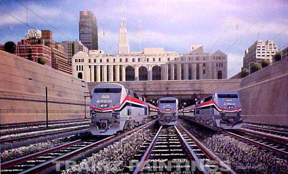 Robert West 48 Amtrak Empire Service' Railroad Art Print - AP