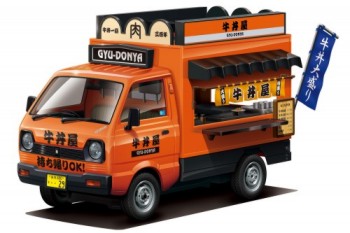 Aoshima Models 064085 1:24 Gyu-Donya Mobile Food Truck Plastic Model Kit