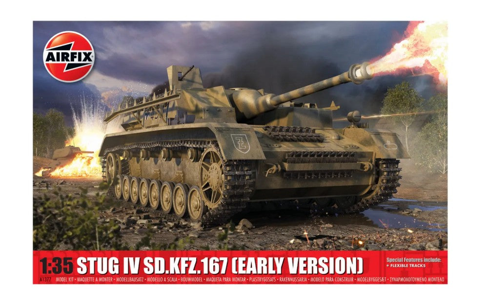 Airfix Products A1377 1:35 Stug IV Sd.Kfz.167 Early Ver Military Tank Model Kit