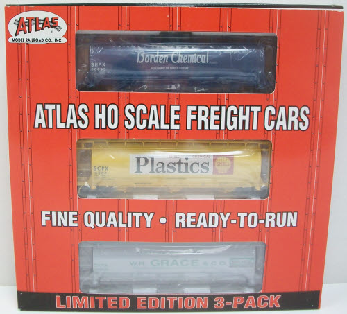 Atlas 1121 3-Pack Cylindrical Hopper Cars