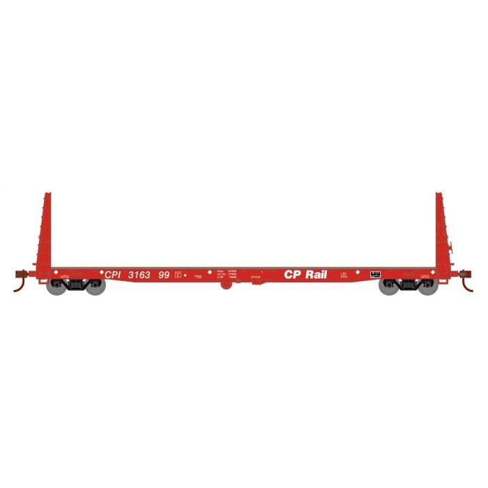 Athearn 17070 HO Canadian Pacific Rail RTR 60' Bulkhead Flat Car #316410