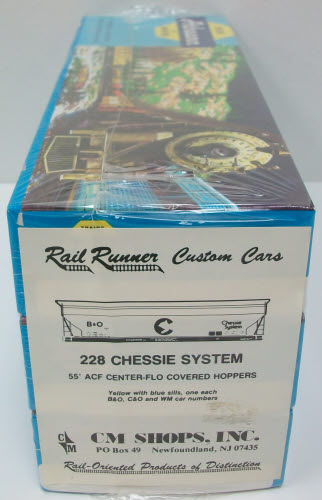 Athearn 228 HO Chessie System 55' ACF Center-Flo Covered Hopper (3)