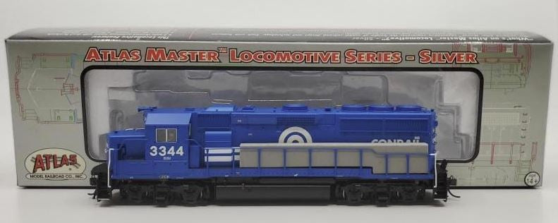 Atlas 10000957 GP40-2 Silver Conrail 3344 HO