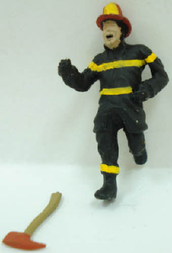 Arttista 1316 Running Firefighter with Ax Pewter Figure
