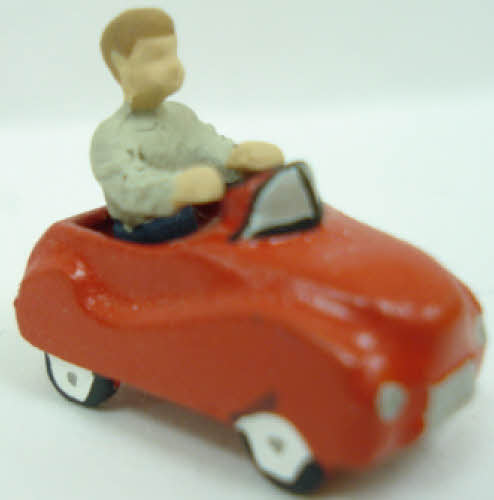 Arttista 1238 Pewter Boy in Peddle Car Figure