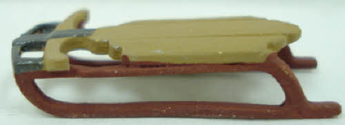 Arttista 1382 O Scale Pewter & Brass Winter Snow Sled
