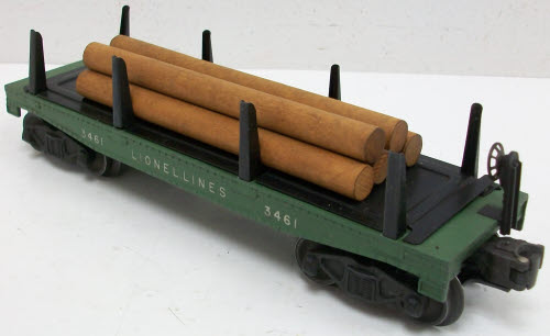 Lionel 3461 Vintage O Lionel Lines Green Operating Log Dump Car