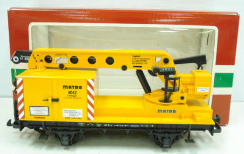 LGB 40420 G Scale Matra Yellow Construction Crane Car