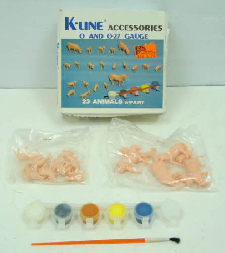 K-Line K4175 23 Unpainted Farm Animal Figures w/Paint (Set of 23)
