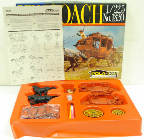 Pola 1820 G Scale Wells Fargo Coach w/Figure and Horses Kit
