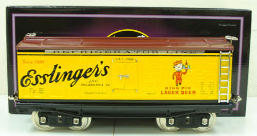 MTH 10-2187 Esslinger's Lager Beer Std. Gauge Reefer