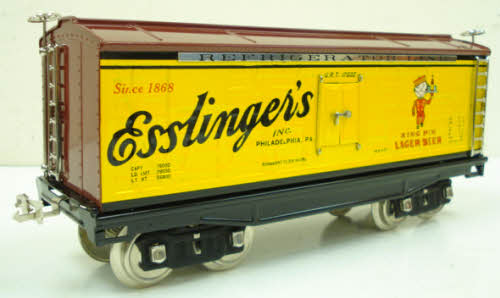 MTH 10-2187 Esslinger's Lager Beer Std. Gauge Reefer