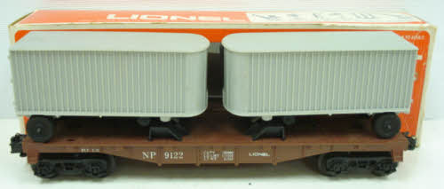 Lionel 6-9122 O Gauge Northern Pacific Flatcar w/Vans