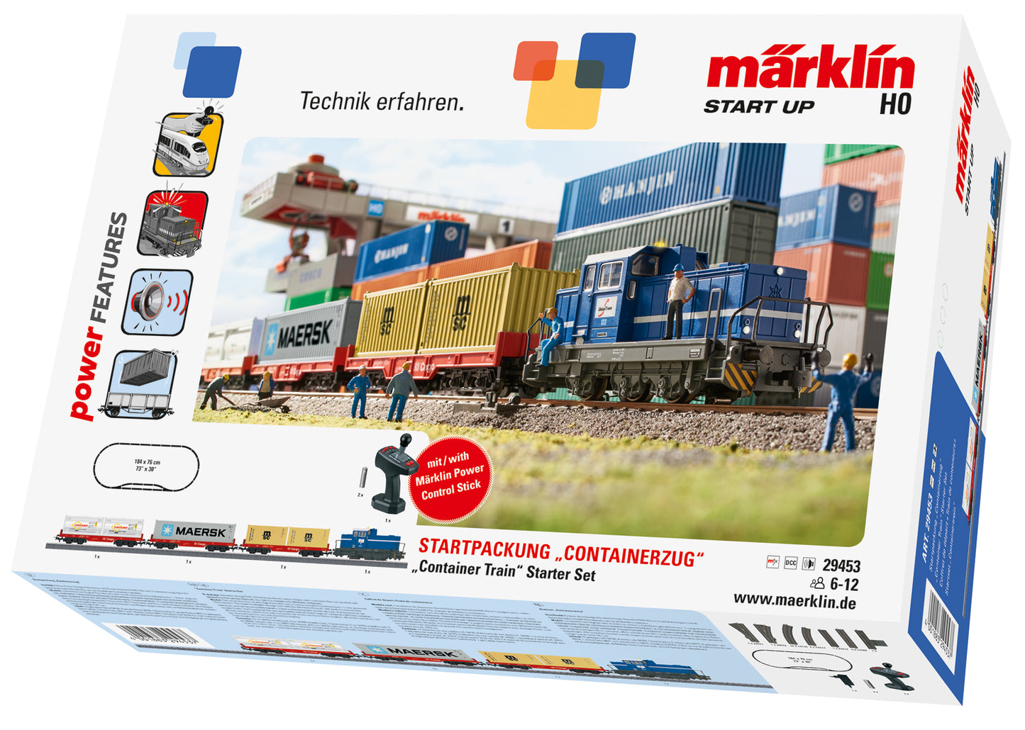 Marklin 29453 Container Train HO Gauge Starter Train Set