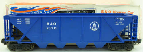 Lionel 6-9130 O Gauge Baltimore & Ohio Blue Quad Hopper Car