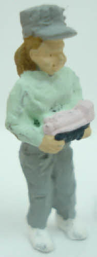 Arttista 1282 Girl Train Collector Pewter Figure