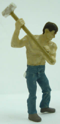 Arttista 1196 O Man Swinging Sledge Hammer Pewter Figure
