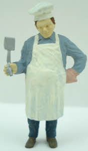 Arttista 1474 Pewter Man Cooking/ RR Diner Cook Pewter Figure
