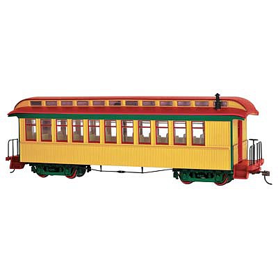 Bachmann 26203 On30 Unlettered Yellow and Red Coach/Observation Car