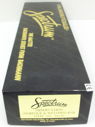 Bachmann 89126 HO Norfolk & Western Observation Passenger Car #101