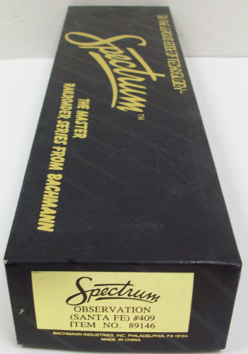 Bachmann 89146 HO Scale Santa Fe Observation Car #409